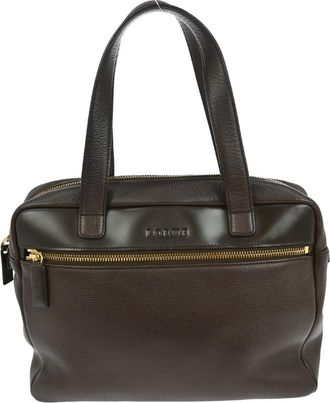 Loewe Vintage Handbag Leather Brown Leather Handbag (Pre-Owned)