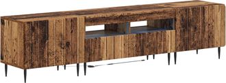 vidaXL Cabinet De Tv Led De 5 Piezas Madera Envejecida Vidaxl