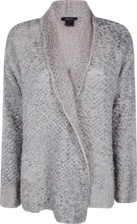 Avant Toi Sweater Furry Stitch Open Cardigan Hand Painted Cashmere An