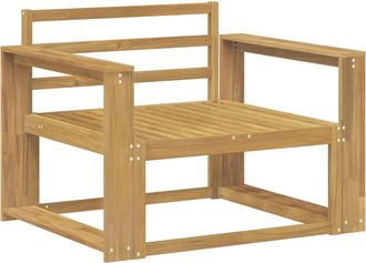 vidaXL Sof&aacute; Intermedio De Exterior Madera De Acacia S&oacute;lida Blanco Vidaxl