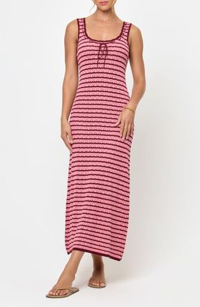 L*Space Rosalie Maxi Cover-Up Dress in Strawberry Stripe at Nordstrom, Size X-Large
