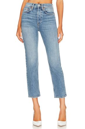 Re/Done 70S Stove Pipe Jeans In Classic Faded Blue