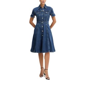 Karl Lagerfeld Shirt Dress - Dames - Shirt Kleedjes - Blauw - L - Kleedjes