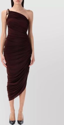Magda Butrym draped one shoulder midi dress