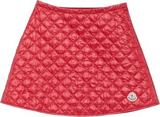 Moncler Minigonna svasata trapuntata - Rosso
