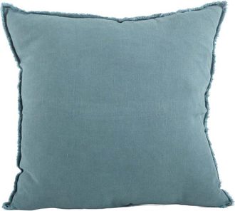 Saro Lifestyle Fringed Linen Down-Filled Pillow