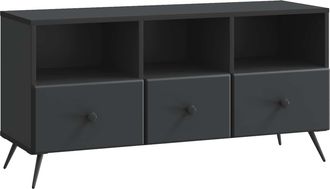 vidaXL Mueble De Tv Negro 102 X 34,5 X 50 Cm Madera De Ingenier&iacute;a Vidaxl