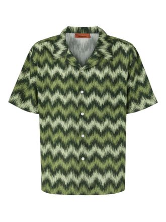 Missoni zigzag-print shirt - men - Rayon - L - Green