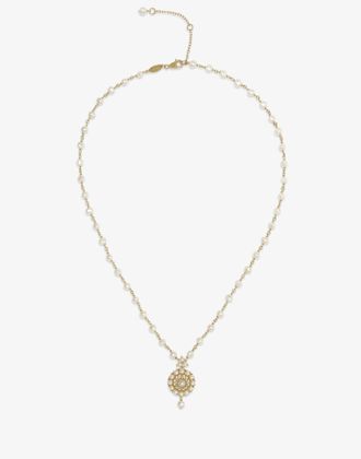 Dolce & Gabbana Romance Necklace In Yellow Gold With Pearls - Woman Necklaces Gold Onesize