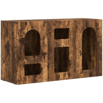 vidaXL Sideboard Smoked Oak 100 x 35 x 59 cm Engineered Wood vidaXL