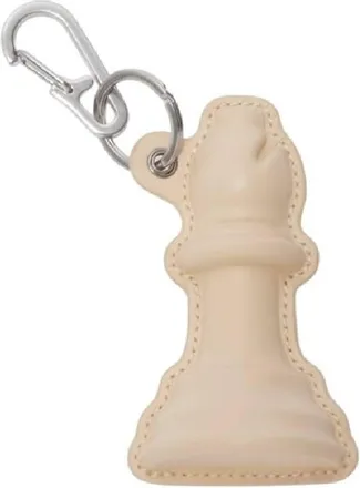 Burberry Engraved Logo Chess Leather Charm