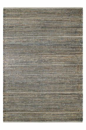 Wecon Home Alfombra hecha a mano denim y yute natural y azul 160x230