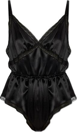 Dolce & Gabbana Lace bodysuit - Dames - Bodies - Zwart - M - Satijn - Tops