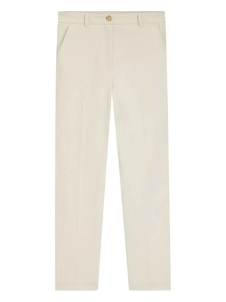 BOSS ribbed trousers - women - Cotton/Polyamide/Elastane - 36 - Neutrals