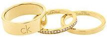 Calvin Klein Anillo adornado con cristales 3 en 1