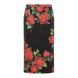 Dolce & Gabbana Rokken, Dames, Veelkleurig, XL, Afgeronde Hobo Tas