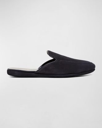 Manolo Blahnik Mens Montague Suede Mules