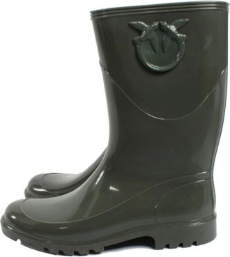 Pinko Dameslaarzen 1h 2129 y 87m - Dames - Regenlaarzen - Groen - 39 EU - Leer - Schoenen