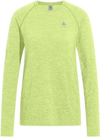 Odlo T-Shirt Crew Neck L/S Essential Seamless Funktionsshirt f&uuml;r Damen | gr&uuml;n