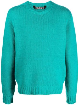 Palm Angels Trui met intarsia logo - Blauw