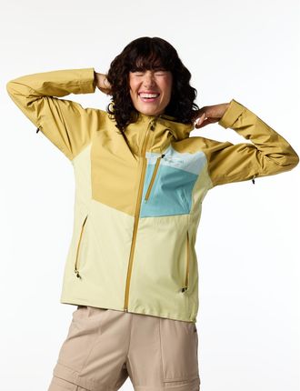 Cotopaxi Impermeo 3L Hooded Shell Jacket - Womens in Husk And Honeydew at Nordstrom, Size X-Large