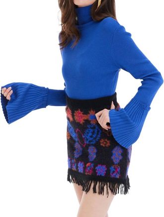 Allison New York Roni Turtleneck Sweater In Cobalt Blue