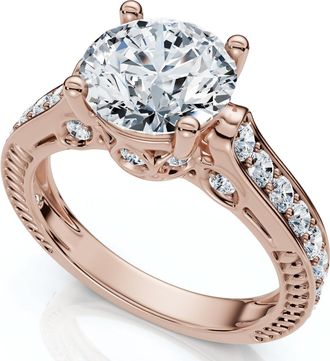 Pompeii3 Certified 2 1/4Ct Antique Diamond Engagement Ring 14k Gold or Platinum