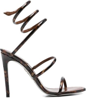Rene Caovilla Schoenen, Dames, Bruin, 37 EU, Sandalen met hoge hak
