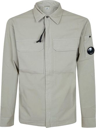 C.P. Company Organic Gabardine Zipped Lens Overshirt