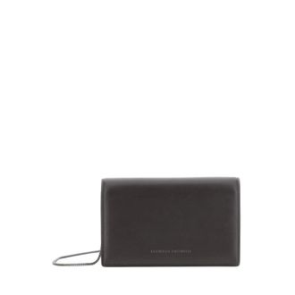 Brunello Cucinelli Cartera de Cadena de Piel - Bags - Mujer - Marr&oacute;n - ONE SIZE