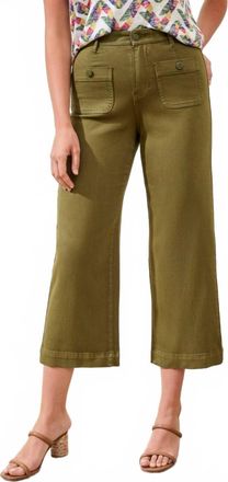 Tribal Sophia Palazzo Crop High-Waisted Kick Flare Jeans In Rainforest