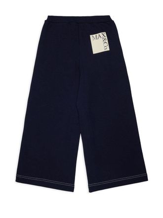 Max & Co. Logo-Detail Cotton Trousers - Blue