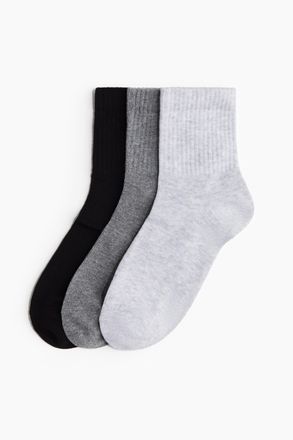 H&M 3er-Pack Socken - Grau