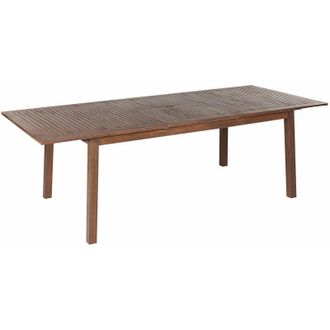 Beliani Beliani - Tavolo Giardino Legno Acacia Scuro Pieghevole 8 Posti 180 - 240 x 100 cm Cesana