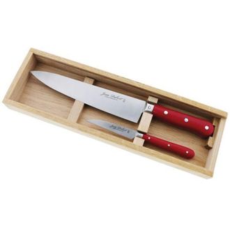 Jean Dubost Jean Dubost Set De 2 Cuchillos De Cocina Rojo Ergon&oacute;mico