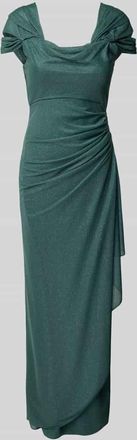 Vera Mont Abendkleid im Off-Shoulder-Look mit Raffungen in Gruen, Größe 36