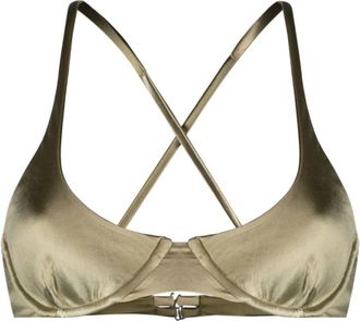 Isa Boulder Heart Top - Dames - Bikinis - Groen - XS - Nylon - Badmode