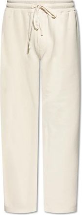 Dolce & Gabbana Stretch Jersey Joggingbroek met Borduursel - Heren - Sweatpants - Beige - M - Katoen - Broeken