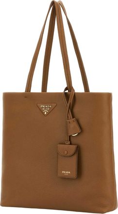 Prada Womens Camel Leather Shopping Bag Caramel 0 Vitello Borse A Mano