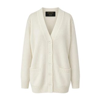Gran Sasso C&aacute;rdigan de Hombro Ca&iacute;do con 4 Botones - Knitwear - Mujer - Blanco - 4XL