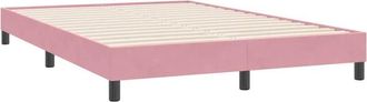 vidaXL Estructura De Cama Sin Colch&oacute;n Terciopelo Rosa 160x220 Cm Vidaxl