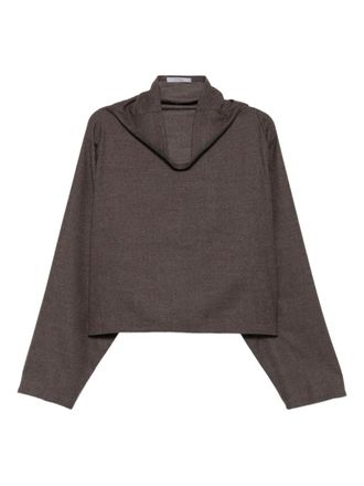 Dusan funnel-neck top - women - Fabric - One Size - Brown