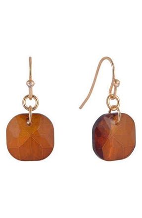 Shelli Segal Cushion Cut Crystal Drop Earrings in Topaz at Nordstrom Rack