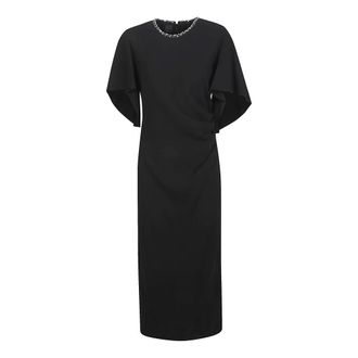 Pinko Scopone Dress - Dames - Casual kleedjes - Zwart - S - Polyester - Kleedjes