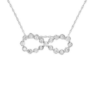 House of Brilliance Silver 1/4 cttw Diamond Infinity Pendant Necklace at Nordstrom