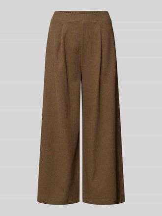s.Oliver Red Label Relaxed Fit Culotte in strukturierter Optik in Mittelbraun, Gr&ouml;&szlig;e 34