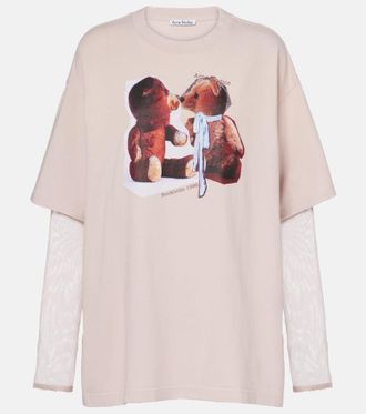 Acne Studios Layered printed cotton T-shirt