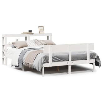 Berkfield Home Bed Frame Frame White 120x190 cm Small Double Solid Wood Pine