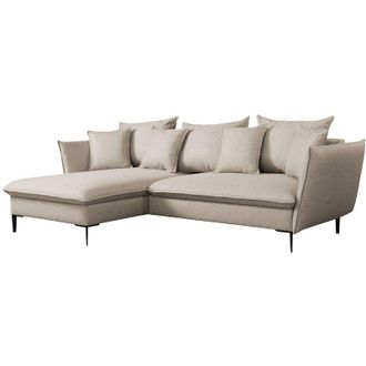 Vente-Unique Divano letto angolare in Tessuto Beige - Angolo a sinistra - lazare di pascal morabito