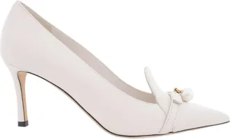 Jimmy Choo London Felicitie 75 Latte Nappa Leather Pumps